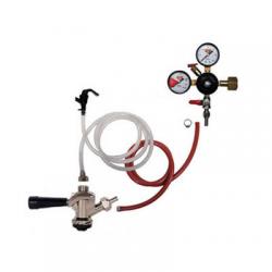 Draft Beer Party Keg Kit - 1 Faucet - Dual Gauge Taprite Regulator