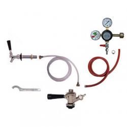 Draft Beer Refrigerator Commercial Keg Kit - 1 Faucet - Taprite Regulator