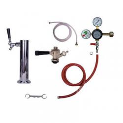 Draft Beer Tower Commercial Keg Kit - 1 Faucets - Taprite Regulator