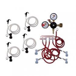 Draft Beer Homebrew Keg Kit - 4 Tap - BALL LOCK